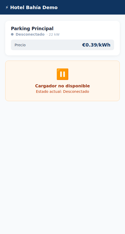 Pantalla de pago por QR del conductor, sin necesidad de crear cuenta