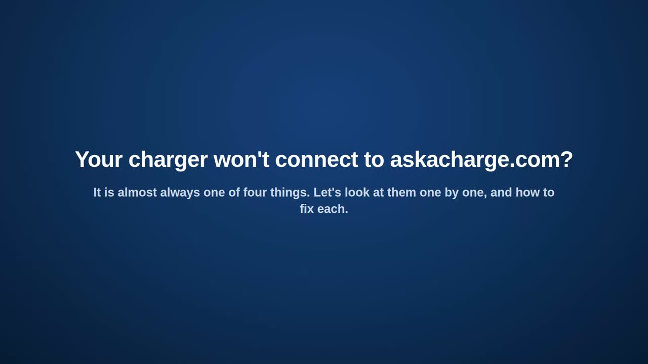 EV charger won't connect over OCPP? The 4 most common mistakes and how to fix them