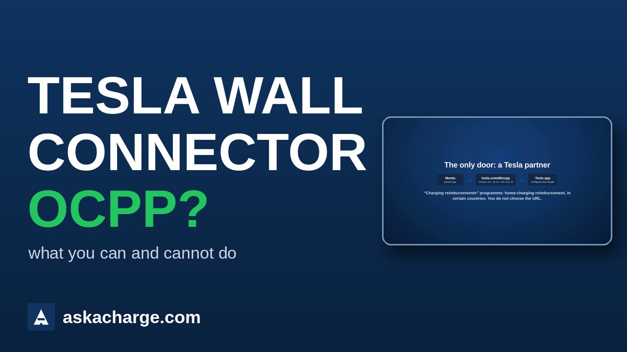 Tesla Wall Connector and OCPP: what you can and cannot do